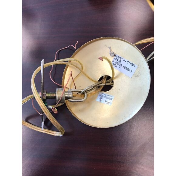 Vintage 1972 Chandelier Solid Brass Gold Ceiling Light Fixture 6 Lights - Picture 8 of 10